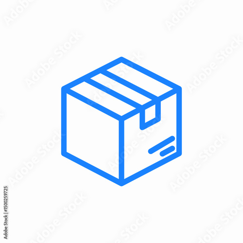 shipping box icon sign vector