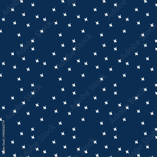 Elegant Dark Blue Celestial Design with Scattered White Stars