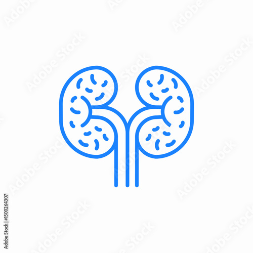 bad kidneys icon sign vector