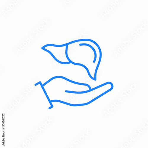 caring liver icon sign vector