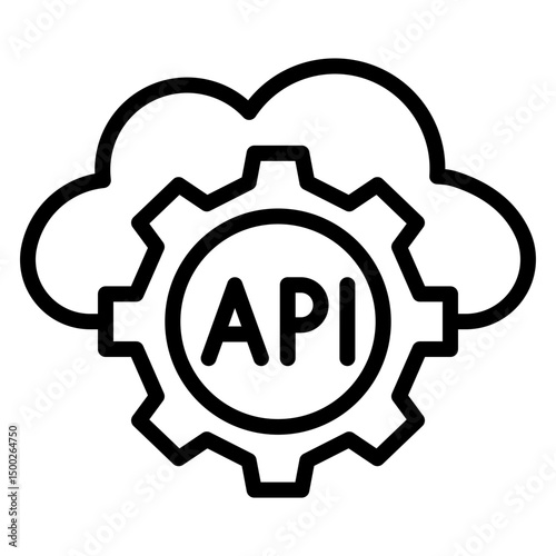 REST API Vector Line Icon Design