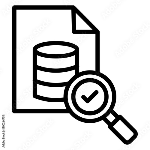 SQL Query Execution Vector Line Icon Design photo