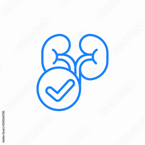 check kidneys icon sign vector