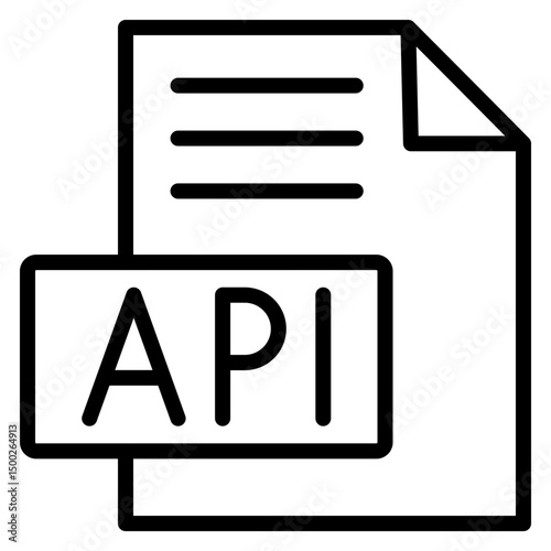 API Documentation Vector Line Icon Design