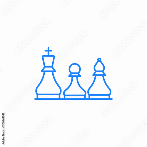 chess figures icon sign vector