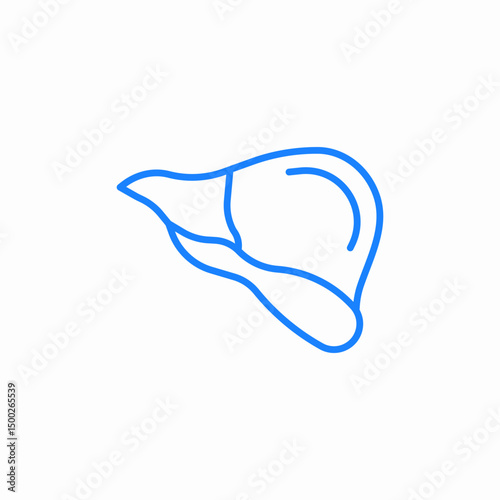 deflated liver icon sign vector