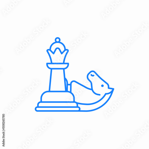 fallen queen icon sign vector