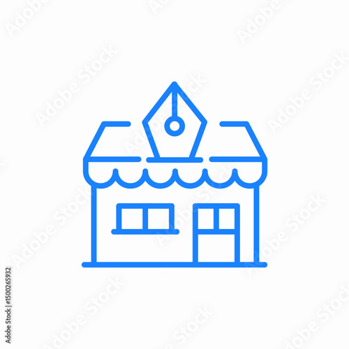 flame shop icon sign vector