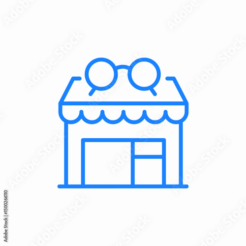 glasses shop icon sign vector