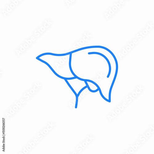 healthy liver icon sign vector