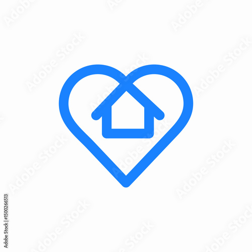 house love icon sign vector