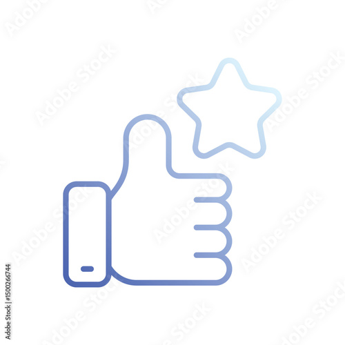 Thumbs Up icon vector stock illustration