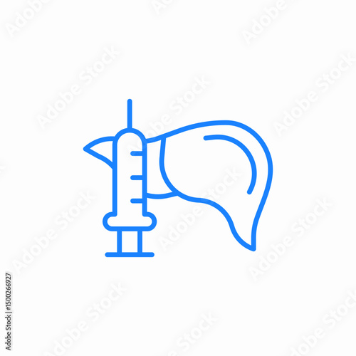 insulin liver icon sign vector