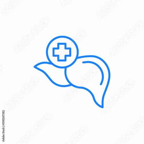 liver healthcare icon sign vector