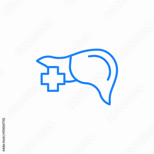 liver protection icon sign vector