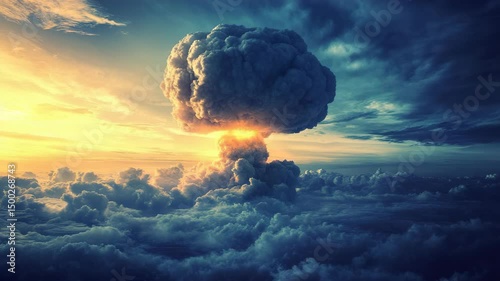 Apocalyptic Nuclear Explosion in the Sky