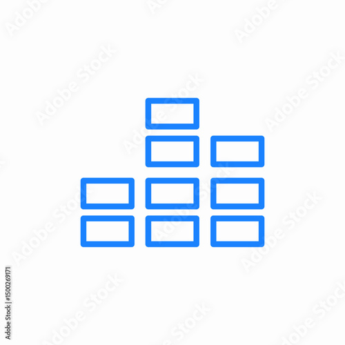 rectangle bars icon sign vector