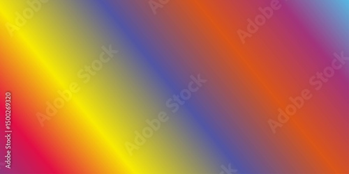 Tableau sur toile Indigo, yellow and icebule color combination gradient backround design