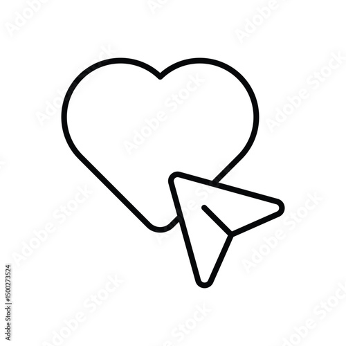 Add Like icon vector stock illustration