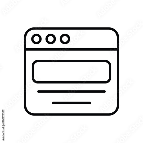 Browser icon vector stock illustration
