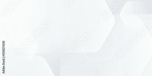 White background abstract art vector illustration with hexagon shape