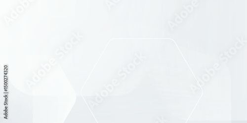 White background abstract art vector illustration with hexagon shape