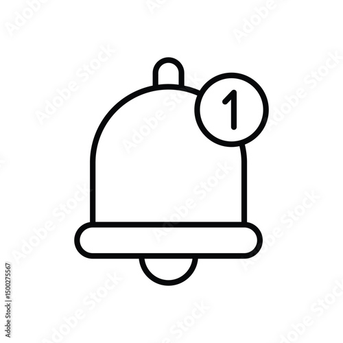 Bell icon vector stock illustration