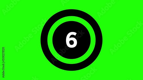 10 to 0 seconds Countdown 2D animation motion graphics video ten to zero running numbers Countdown old movie from 10 to 0 number. Minimal countdown timer green screen chroma key High quality 4K video.