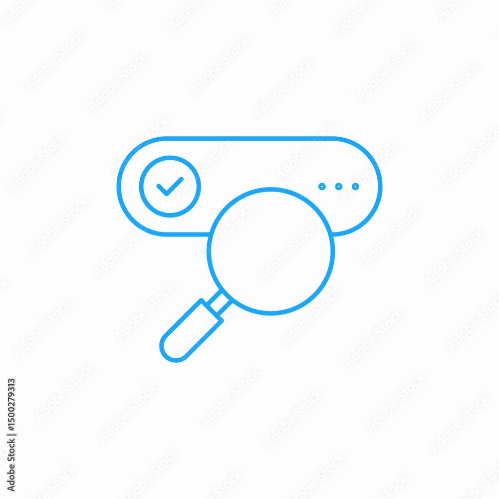 magnifying glass checkmark icon sign vector magnifying glass checkmark icon sign vector