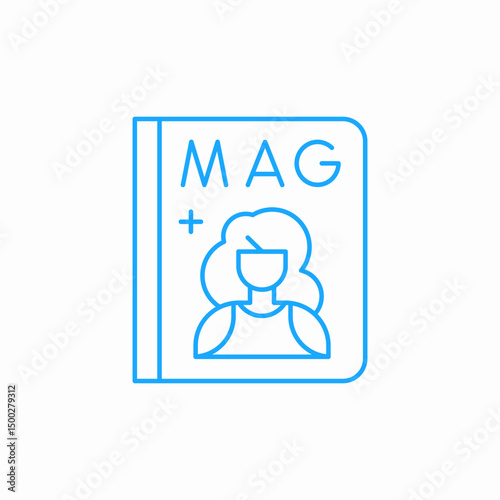magazine profile cover icon sign vector