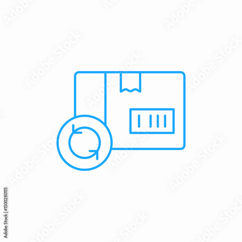 package return process icon sign vector