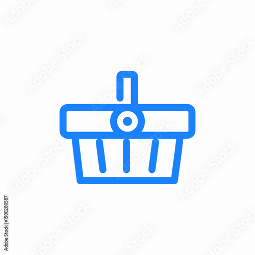 shopping basket icon sign vector