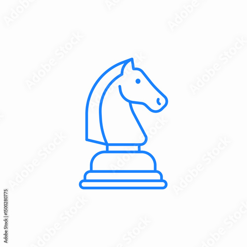 single knight icon sign vector