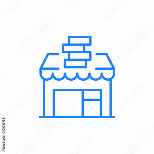small shop icon sign vector