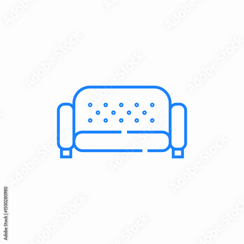 small sofa icon sign vector
