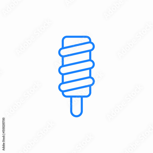 striped popsicle icon sign vector
