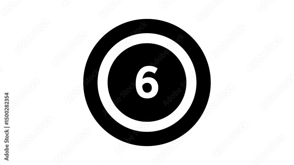 10 to 0 seconds Countdown 2D animation motion graphics video ten to zero running numbers Countdown old movie from 10 to 0 number. Minimal countdown timer white background High quality 4K HD video.