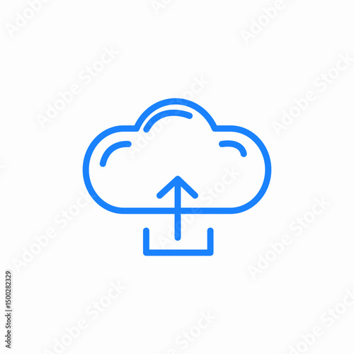 upload cloud icon sign vector