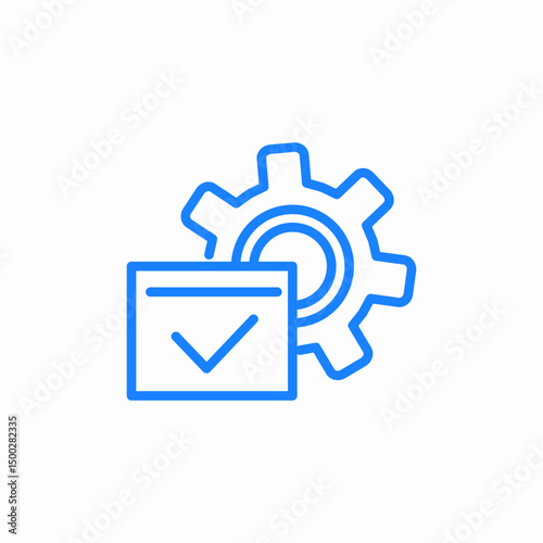 verified settings icon sign vector
