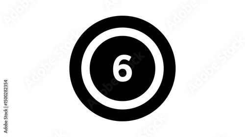 10 to 0 seconds Countdown 2D animation motion graphics video ten to zero running numbers Countdown old movie from 10 to 0 number. Minimal countdown timer white background High quality 4K HD video.