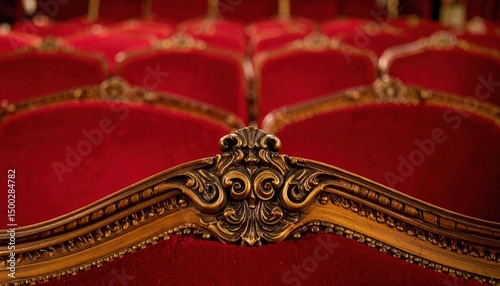 Ornate Red Velvet Theater Seats