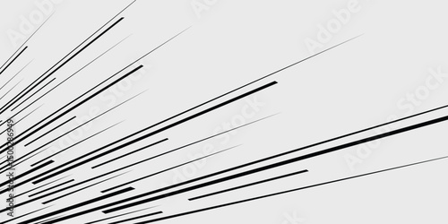 Comic book speed line isolated on white background line effect style for speed frame