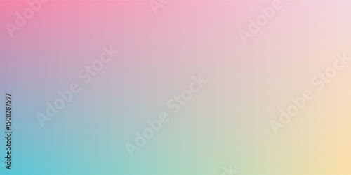 Abstract clear blue sky. Pastel rainbow. Light blue, pink and yellow color vector banner. Pastel gradient sky pattern.