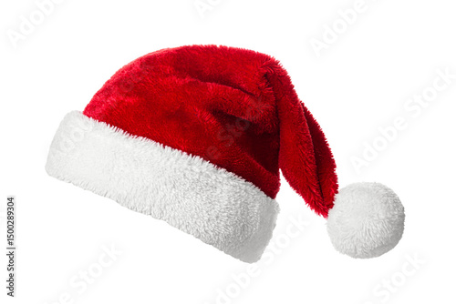 Santa Claus hat isolated. Christmas and New Year celebration
