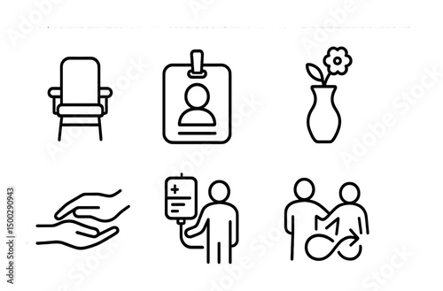Healthcare and wellness linear icons set – medical, outline, health and care symbols