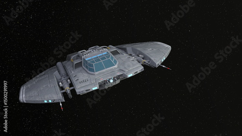 宇宙船　3DCGレンダリング