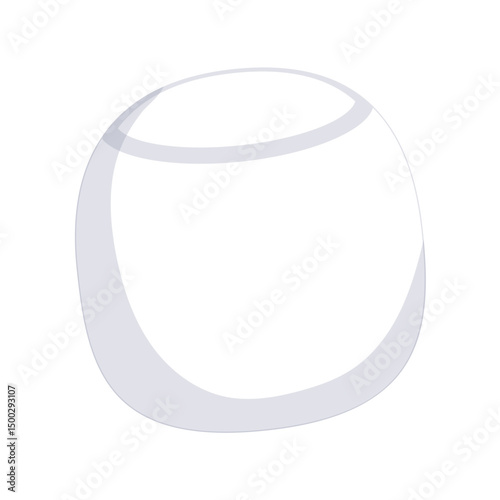 Transparent empty round bowl. Vector