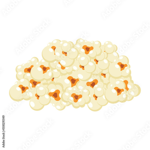 Pile of popcorn kernels. Vector