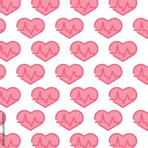 Heart cardio icon pattern. Vector