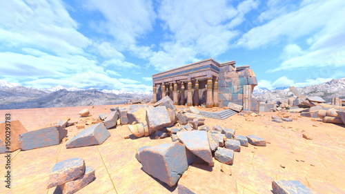 古代遺跡　3DCGレンダリング